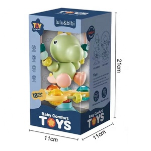 Jouet <span class=keywords><strong>hochet</strong></span> pour bébé en gros, adorable dinosaure, <span class=keywords><strong>ventouse</strong></span>, jouet à main - Product Image 4