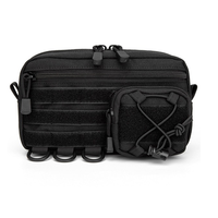 Pochette tactique de camouflage avec fermeture éclair, système Molle, sac de transport EDC étanche pour le rangement d'outils multi-usages