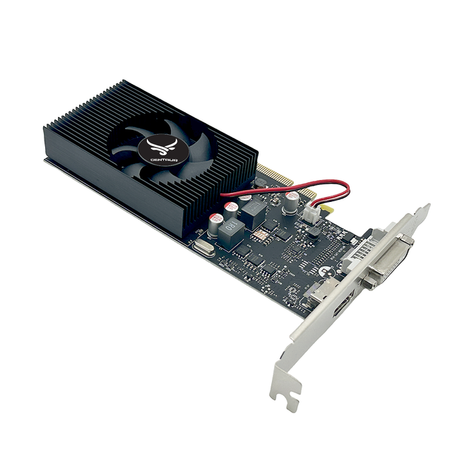 CENTAUR 100% New 2GB GT 1030 Low Profile VGA Graphics Card GPU Gaming for PCs Laptops Fan Cooler Type for Desktop