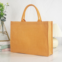 Sac à main en lin pour femmes imprimé de logo personnalisé à la mode Poignée de voyage réutilisable Cadeau Produit commercial Fourre-tout Sac en jute