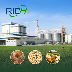 RICHI 8-12T/H Fully Automatic Animal Chicken Feed Pellet Production Line For Livestock Poultry Farming Equipment