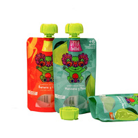 Sac d'emballage de jus de jus de liquide alimentaire imprimé numérique personnalisé Doypack pochette d'emballage de bec de sauce aux fruits pour vinaigrette