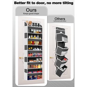 Organizador de almacenamiento para colgar sobre la puerta, 5 bolsillos grandes y 10 bolsillos de malla, organizador colgante para armario, baño y dormitorio, para un almacenamiento ordenado - Product Image 2