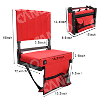 Asiento de Grada Portátil Canbo con Respaldo Alto Ajustable, Silla Acolchada para Estadio, OEM ODM Venta al Por Mayor