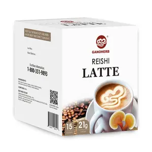 GANOHERB Etiqueta Privada OEM 4 en 1 Reishi Mushroom Latte <span class=keywords><strong>Lingzhi</strong></span> Ganoderma café fabricante de porcelana <span class=keywords><strong>precio</strong></span> al por mayor - Product Image 1