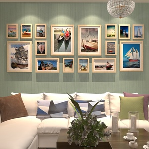 Khung Ảnh Chất Lượng Cao Phòng Khách Phong Cách Hiện Đại Bộ Dụng Cụ Treo Tường Trang Trí Sáng Tạo Bộ Khung Ảnh Bằng Gỗ Cứng - Product Image 5