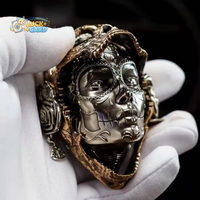 YJ Tiebro Metal Mechanical Skull Fidget Spinner Dekorasi Magnetik Mainan Jari untuk Menghilangkan Stres dan Dekompresi 14+