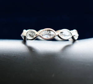 Anillo Marquise de Plata de Ley 925 con Rutilo Negro Vena de Medianoche 2026, de Gran Venta, para Mujer, Usado por Exportadores - Product Image 1