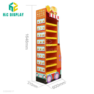 Tùy chỉnh hiển thị các tông đứng siêu thị bán lẻ Snack Khoai Tây Chip bỏng ngô bánh hamburger hiển thị đứng - Product Image 3