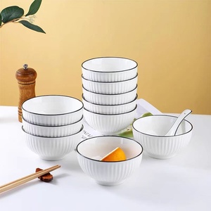 Serie di Stoviglie in Ceramica da 4,5 Pollici per Uso Domestico, Ciotole Personalizzate Monouso per Riso, Zuppa e Dessert - Product Image 5