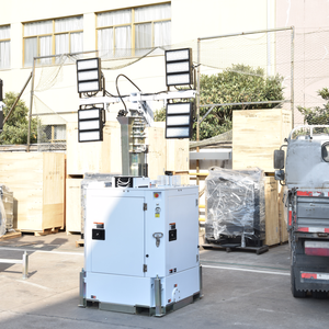 Tour d'éclairage mobile TPE-C6P, mât de 9 m, 4x500W LED, montée sur remorque, conception compacte en caisse, pour la construction, la location et les interventions d'urgence TPE-C6P - Product Image 6