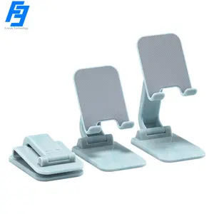 Supporto per supporto da scrivania pieghevole in porcellana blu-bianca per telefono cellulare con tappetino in Silicone antiscivolo