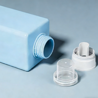 Bouteille de détergent à lessive carrée avec poignée en PE, logo personnalisé, 1,25 L, 1250 ml, distributeur, soins personnels, gel douche, bouteille en plastique