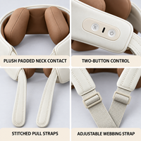 Masseur électrique pour le cou blanc à commande facile avec pétrissage pulsé et minuterie de 10 minutes pour la maison et le bureau