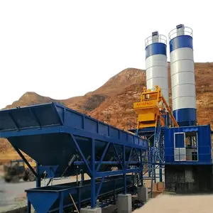 Aggregate Storage Hopper Ready Mix Concrete Plant Equipment Auto System Control Batching Plant Hzs35