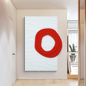 Grande Opera d'Arte per Arredamento Casa, Tecnica Mista, Pittura Tridimensionale in Arenaria Intagliata, Quadro Astratto 3D in MDF - Product Image 2