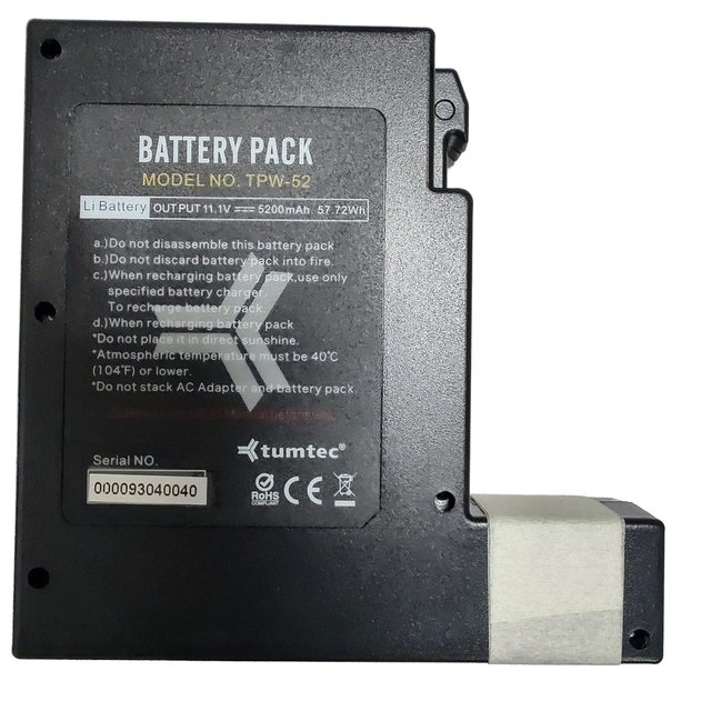 High Quality  Original Tumtec Battery  for Fusion Splicer Tumtec Backup Removable Battery  TPW-52 11.1V 5200mAh 57.72Wh  Battery