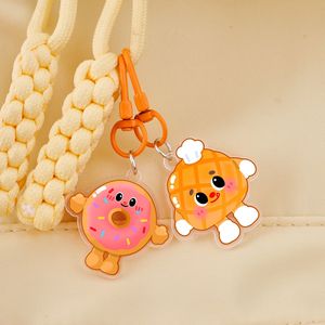 Porte-clés mignon en acrylique à l'effigie de dessins animés, porte-clés en forme de jouet alimentaire, pendentif pour sac à dos d'étudiant, cadeau - Product Image 2