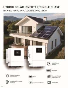 Onduleur <span class=keywords><strong>Solaire</strong></span> Hybride 3KW 6KW 5KW 8KW 10KW 12KW 16KW IP65 en option pour installation extérieure avec <span class=keywords><strong>Chargeur</strong></span> de Batterie MPPT pour l'énergie domestique - Product Image 2