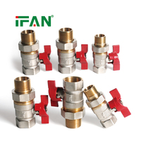 Robinet à boisseau sphérique en laiton IFAN 1/2"-1-1/4" PN40 avec filetage BSP NPT pour alimentation en eau chaude et froide