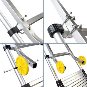 Support de fixation robuste pour échelle de toit avec roue, en aluminium, pour échelle de sécurité - Vente en gros - Product Image 3
