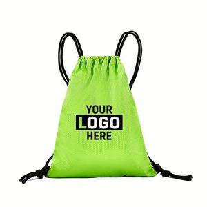 Custom Logo Pretty Arts Unisex <b>Drawstring</b> <b>Backpack</b>, Waterproof Lightweight Polyester with Soft Handle for Travel - Product Image 4