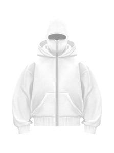 Sweat-shirt à capuche zippé double couche de haute qualité, style automne/hiver, tendance, à la mode, ample, épais, pour hommes - Product Image 4