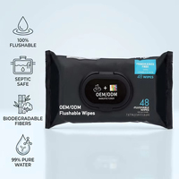 Fabricant de lingettes humides personnalisées pour votre marque, 48 lingettes extra-larges à base de plantes, jetables pour hommes et adultes
