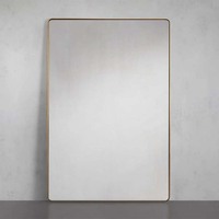 Modern Rectangle Metal Framed Bathroom Mirror with IP44 Rating for USA Window Pane Use