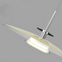 Lustre LED en acrylique en forme de Saturne pour chambre d'enfant, design astronaute, simple, noir, pour salon