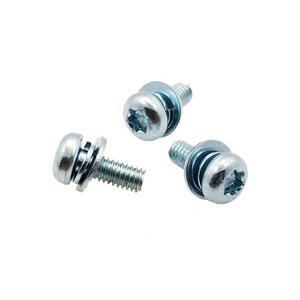 สกรูหัว Torx แบบ DIN7985 ISO7045 ผลิตจากเหล็กกล้าคาร์บอน พร้อมแหวนล็อคแบบสปริงและแหวนรองธรรมดา - Product Image 1