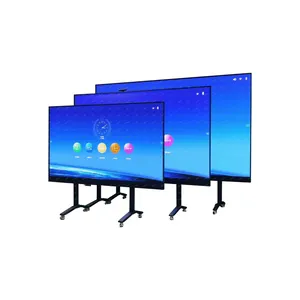 Smart 4K Flat Led Tv Panel Pantalla Sistema de control Android incorporado para sala de reuniones Todo en uno Hd Direct View Mobile Display