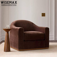 Canapé d'appoint WISEMAX FURNITURE, style rétro de luxe, en velours, pour maison, villa, hôtel, style français