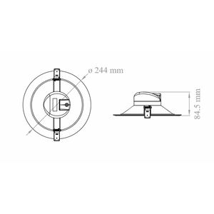 Lámpara Empotrable Sydney de Lampo, 25W, LED Tricolor, 2247lm, 3000K, 4000K, 6000K, Diámetro de Orificio 195-215mm - Product Image 2
