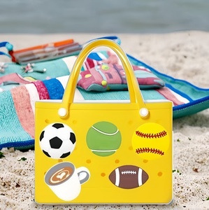 จี้ห้อยกระเป๋าแฟชั่นขนาด 7 ซม. สำหรับกระเป๋า Bogg Bag  วัสดุ EVA  ตกแต่งกระเป๋าชายหาด  พร้อมกระดุม  จี้ตกแต่งรองเท้า  ลูกบอลพีวีซี  จี้ตกแต่งแบบสปอร์ต - Product Image 1