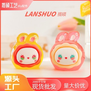 จี้หัวกระต่ายเรซิ่น 3 มิติขนาดจิ๋ว ชุดเครื่องประดับ DIY สำหรับคีย์แคปอเนกประสงค์ ฤดูใบไม้ผลิ 2026 - Product Image 4