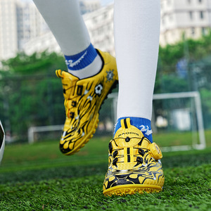 Chaussures de football pour enfants, tige synthétique, semelle extérieure en caoutchouc, doublure en mesh, semelle intermédiaire en EVA, pour entraînements et matchs en salle - Product Image 5