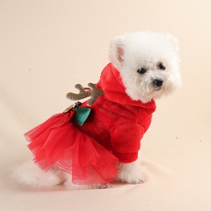 Robes de Noël de haute qualité pour animaux de compagnie, tenues de princesse pour l'hiver, jupes de cosplay pour chiots, vêtements pour petits chiens et chats (Bichon, <span class=keywords><strong>Spitz</strong></span>) - Product Image 4