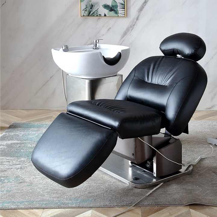 Polar Aurora Shampoo Chair 1902 Shampoo Bowl, White 47'' Ceramic