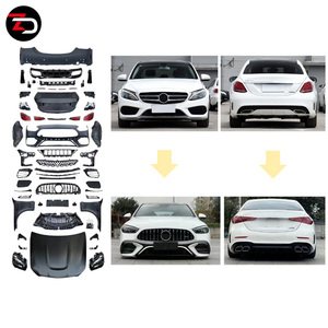 Kit carrosserie AMG C63 avec phares, feux arrière, couvercle de coffre et capot pour Classe C W205 C200 C300 2015-2021, compatible avec <span class=keywords><strong>W206</strong></span> 2022-2026 - Product Image 1