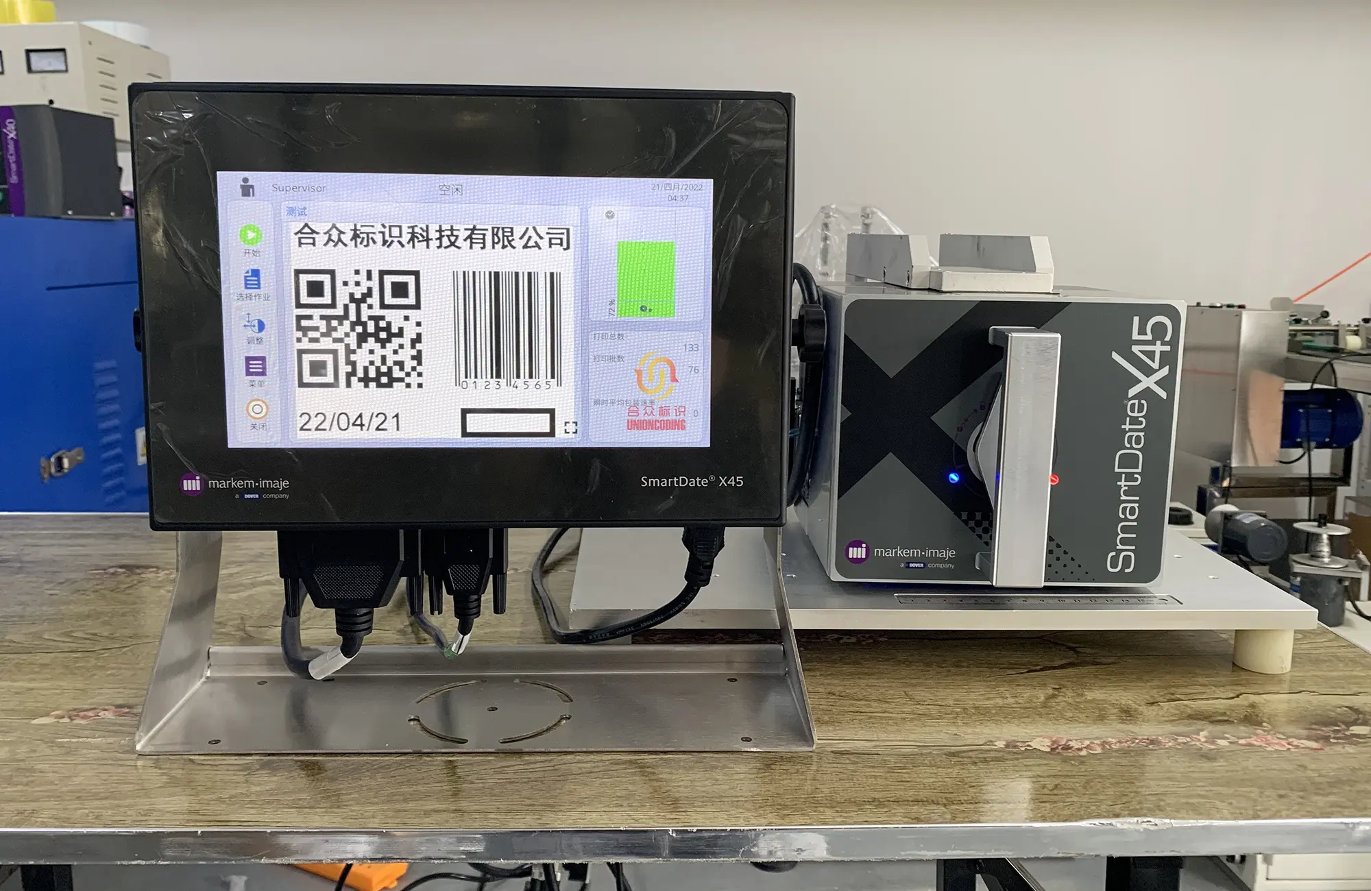 Testina di stampa da 32mm Markem imaje smartdate X45 macchina per la codifica del numero di data industriale