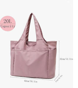 Sac à main de voyage, de travail et de sport pour femme, fabriqué sur mesure, résistant à l'eau, avec fermeture éclair, grands compartiments, plusieurs poches, matelassé - Product Image 5