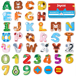 Lettres magnétiques éducatives Joycat : 26 lettres majuscules d'animaux, chiffres, symboles mathématiques pour les tout-petits et les enfants, <span class=keywords><strong>jeux</strong></span> d'apprentissage de l'orthographe - Product Image 1