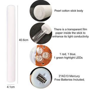 <span class=keywords><strong>Premium</strong></span> 16 ''RGB LED Glow Stick luce-Up bastone di schiuma per la laurea di natale Halloween forniture per feste - Product Image 6