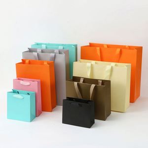 7.8x3.9x11 Inches Small Shopping Wrap Bags with Handles Bulk <b>Wrapping</b> Bag for Wedding Craft Grocery Boutique Retail Business - Product Image 3