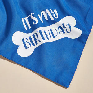 Tanpopo venta al por mayor personalizado mascota perro Bandana poliéster es mi cumpleaños impreso triángulo gato grande Baberos bufanda pañuelo fiesta regalo - Product Image 5