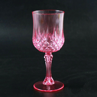 Verres à Pied en Plastique Rétro Bleu Transparents pour Vin – Vaisselle Vintage Idéale pour Grands Événements et Réceptions de Mariage