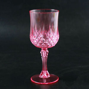 كؤوس شرب نبيذ بلاستيكية عتيقة باللون الأزرق من الكريستال الشفاف، أدوات مائدة زجاجية كلاسيكية لمستلزمات الحفلات والمناسبات الكبرى وحفلات الزفاف - Product Image 4