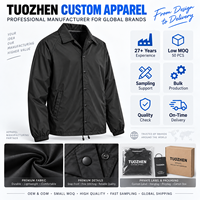 Veste coupe-vent en nylon pour homme avec logo personnalisé, respirante, imperméable, veste de coach à manches longues, vêtements d'extérieur
