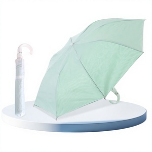 Parapluie pliant classique manuel à double pliage, directement de l'usine, pour cadeaux d'affaires, logo imprimable, couleur unie, polyester, pour le commerce extérieur - Product Image 1